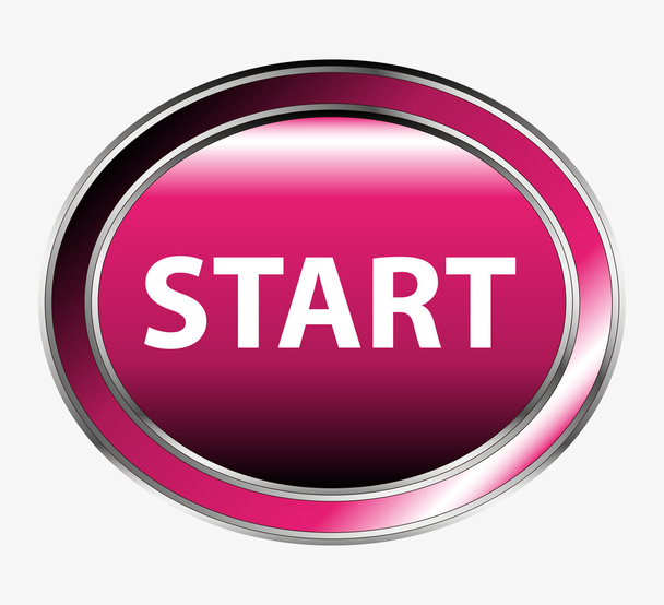 ikona przycisk Start - Wektor, obraz