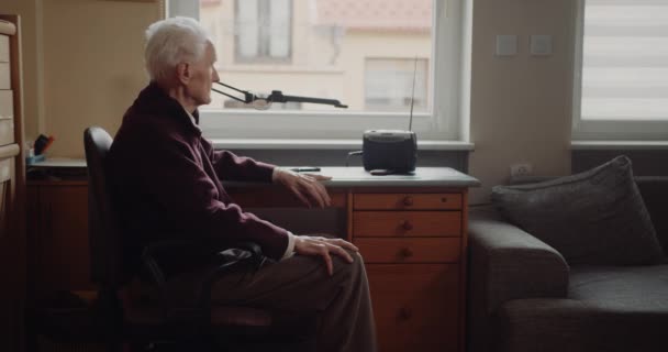 Portrait of Old Senior Man Retired. - Footage, Video