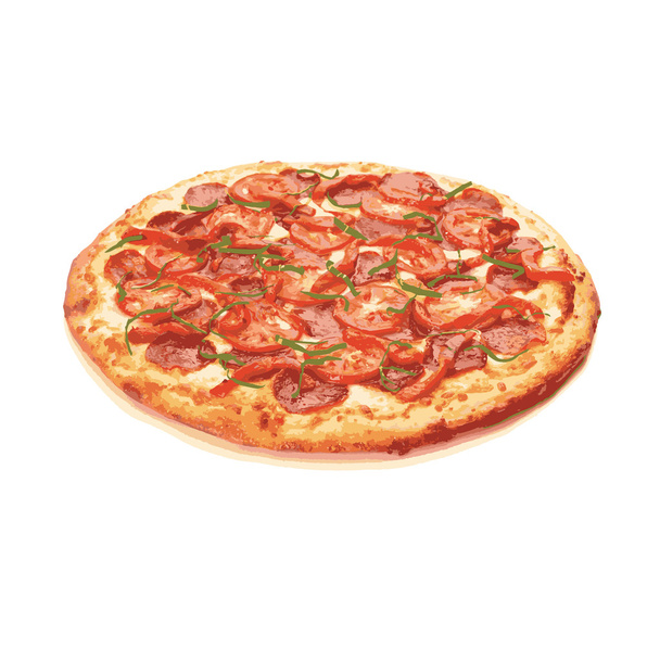 Traditional Italian food pizza,vector - Vector, Image