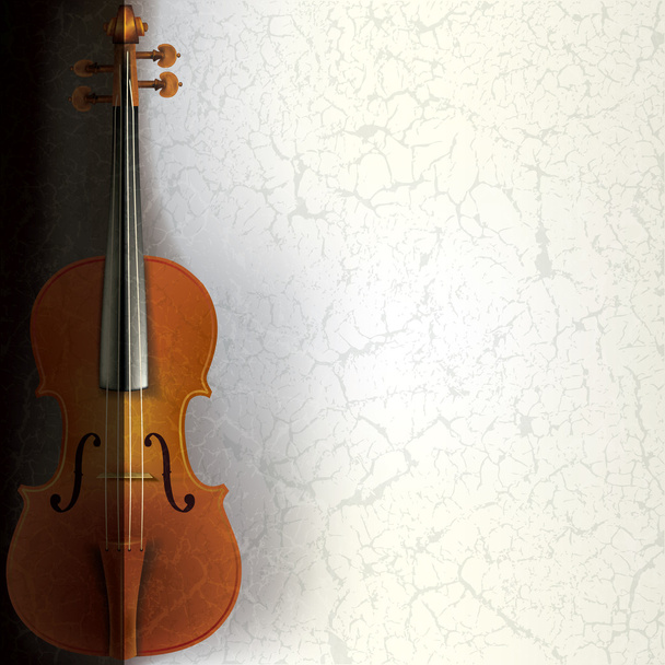 abstract music background with violin - Vector, Image