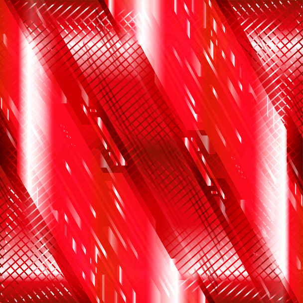 Rejilla abstracta fondo rojo técnico
 - Vector, Imagen