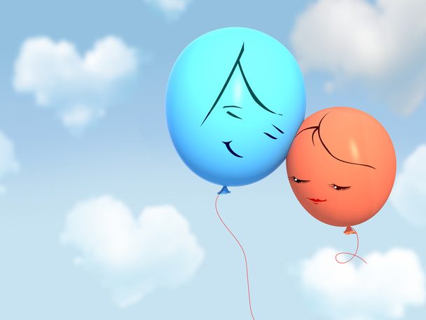 Balonlar aşk - Fotoğraf, Görsel