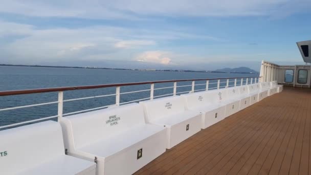 Georgetown, Penang Malaysia - May 19, 2022: A Cruise Trip around the Penang Island Onboard the Aegean Paradise Vessel - Footage, Video