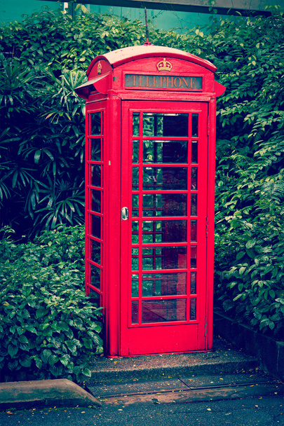 Cabine telefónica vermelha inglesa
 - Foto, Imagem