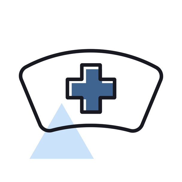Νοσοκόμα καπέλο διάνυσμα απομονωμένη εικόνα. Ιατρική και υγειονομική περίθαλψη, σημάδι ιατρικής υποστήριξης. Σύμβολο γραφήματος για την ιατρική ιστοσελίδα και το σχεδιασμό εφαρμογών, λογότυπο, εφαρμογή, UI - Διάνυσμα, εικόνα