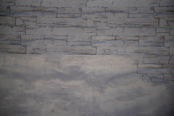 Muro de hormigon impreson en proceso de estampado de dibujo  - Foto, imagen