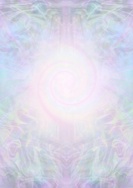 Spiral παστέλ πολύχρωμο πιστοποιητικό απονομής δίπλωμα πρότυπο υπόβαθρο - συμμετρική αιθέρια wispy ενεργειακό υπόβαθρο με ανοιχτό ροζ fibonacci σπιράλ στο κέντρο  - Φωτογραφία, εικόνα