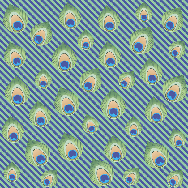 Декоративне пір'я павича безшовний візерунок фону
 - Вектор, зображення