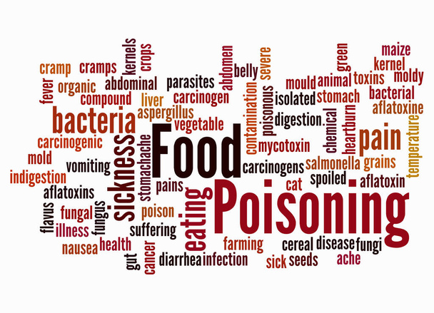 Word Cloud with FOOD POISONING concept create with text only. - Photo, Image
