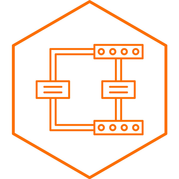 icono del servidor de datos diseño de ilustración vectorial - Vector, Imagen