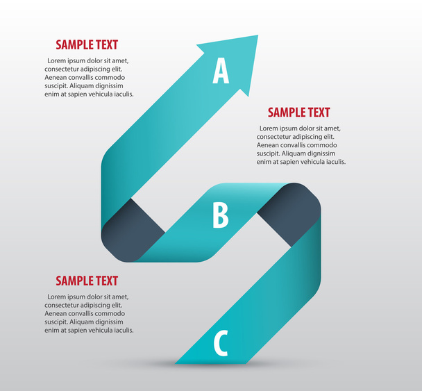Abstract infographics with arrows - Vettoriali, immagini