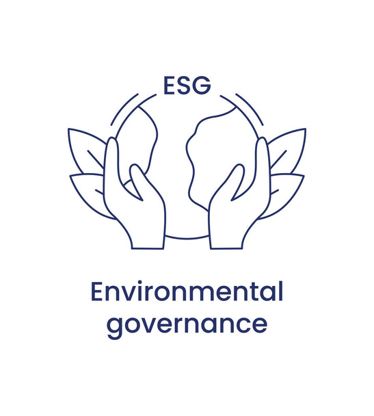 Icône de gouvernance environnementale, concept ESG. Illustration isolée sur fond blanc - Photo, image