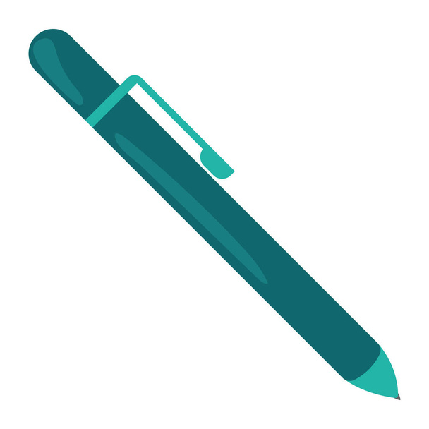green pen school supply icon - Vetor, Imagem
