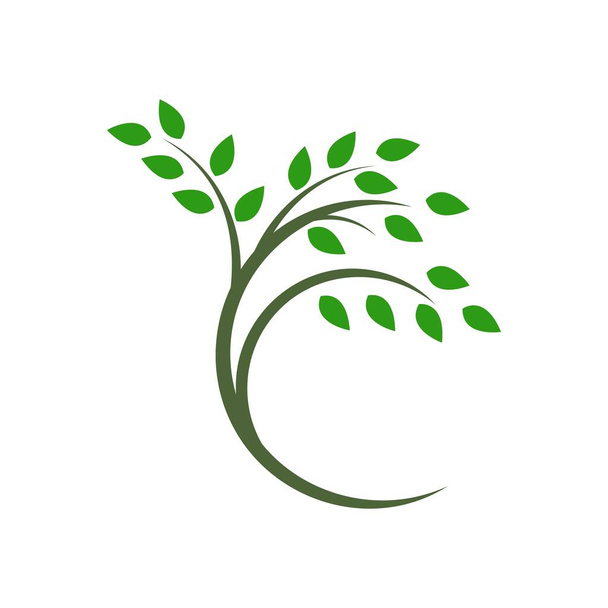 Tree ecology logo vector icon illustration design - Vector, Image