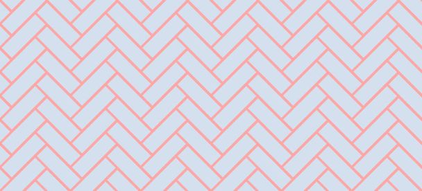 Herringbone tile pattern. Diagonal ceramic bricks background. Vector seamless illustration. - Vector, Image