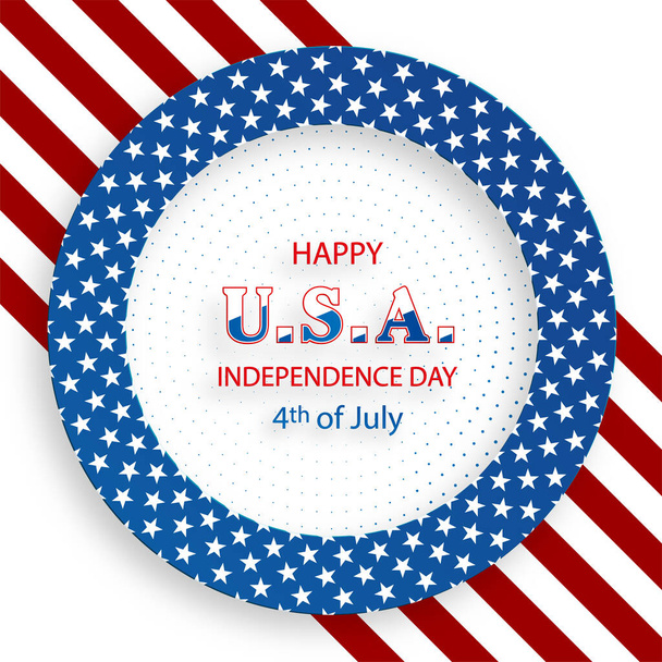 Happy Independence Day of USA for festive National Anniversary of USA on July 4 - Vettoriali, immagini