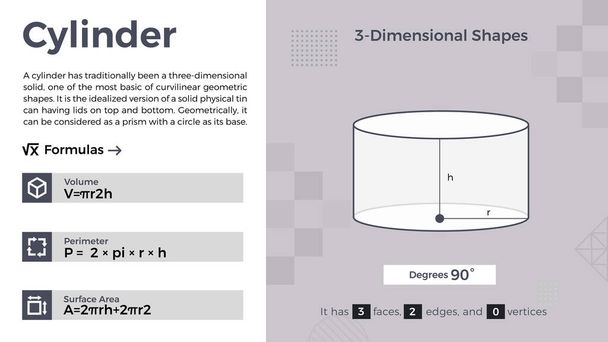 Representación 2D y propiedades del diseño de vectores de cilindros  - Vector, Imagen