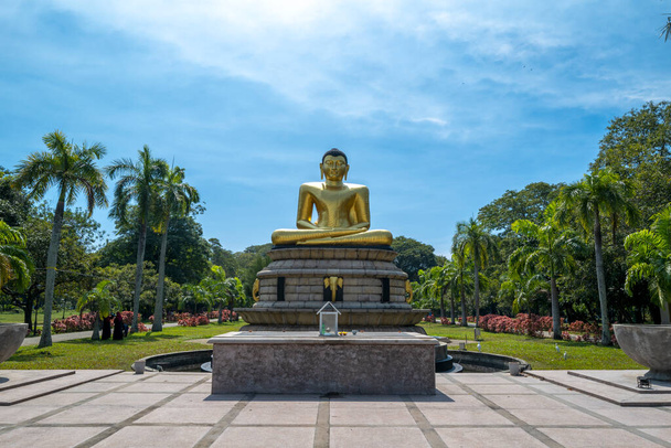 Estatua de Guddha, Parque Viharamahadevi Colombo Sri Lanka - Foto, imagen