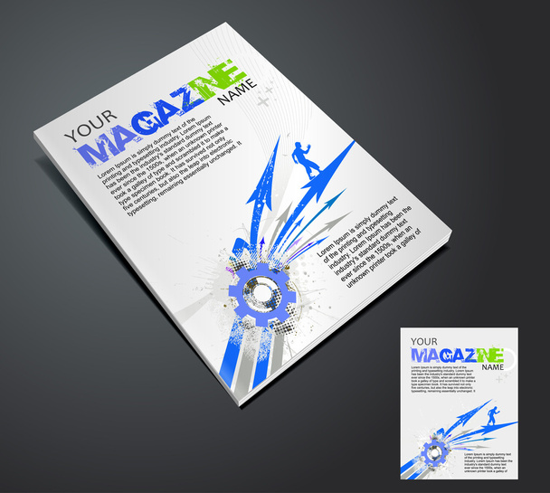 Diseño de diseño de revista
 - Vector, Imagen