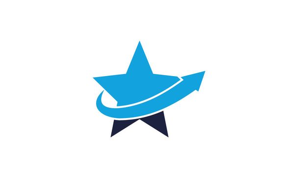 astratto creativo astratto finanza stella simbolo design modello con blu navy e blu logo icona vettoriale isolato - Vettoriali, immagini