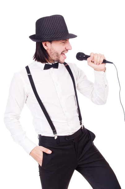 Funny man singing - Fotografie, Obrázek