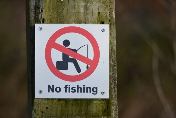 Vista de un cartel genérico sin pesca - Foto, Imagen