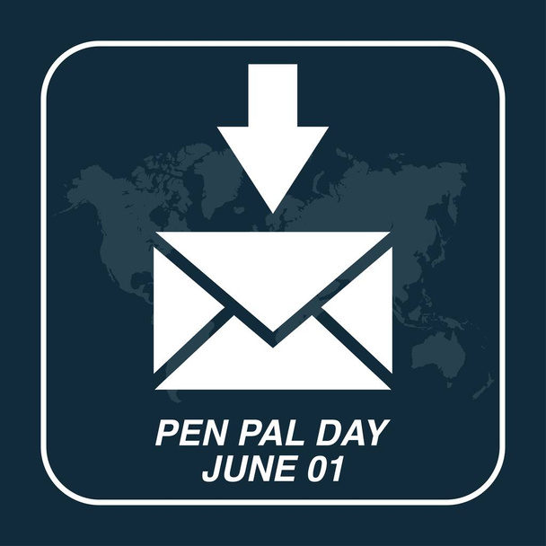 List motywacyjny wektor ikony, Pen pal Day Design Concept, idealny do szablonów social media post, plakaty, kartki okolicznościowe, banery, tła, broszury. Ilustracja wektora - Wektor, obraz