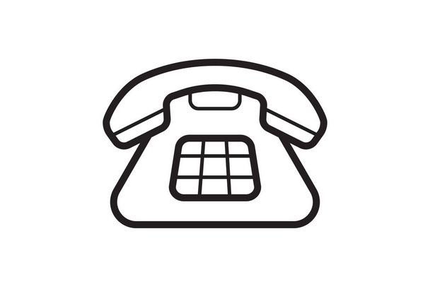 Call phone icon. Communication and support vector symbol. Telephone sign design element. - Vektör, Görsel