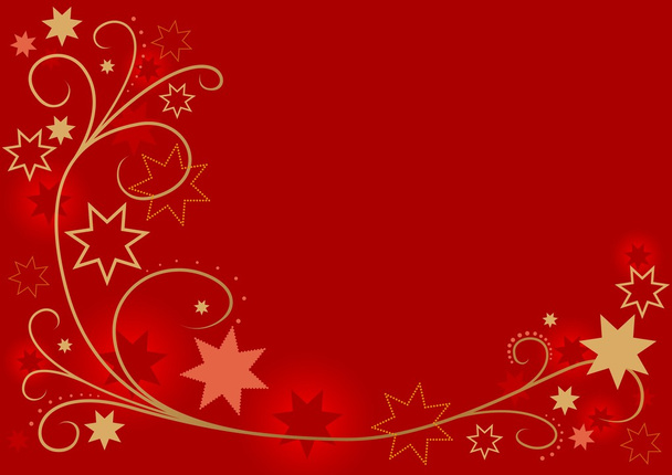 Red Christmas Floral - Vector, imagen
