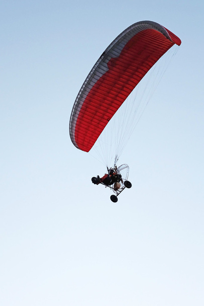 Paramotor in the blue sky - Photo, Image