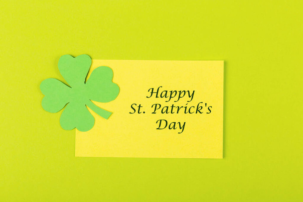 Happy st patricks day concept on green background - Photo, Image