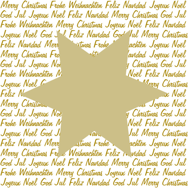 Estrella de oro en los deseos de Navidad
 - Vector, Imagen