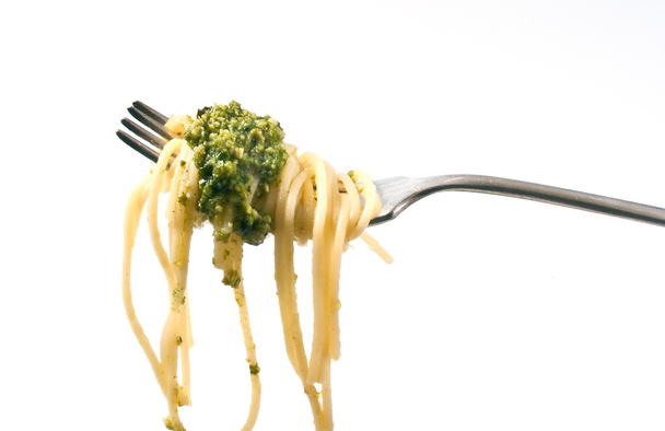 Gabel mit Spaghetti - Foto, Bild