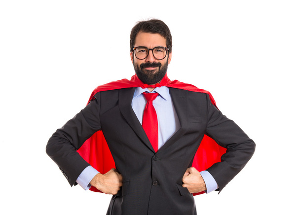Бизнесмен, одетый как супергерой
 - Фото, изображение