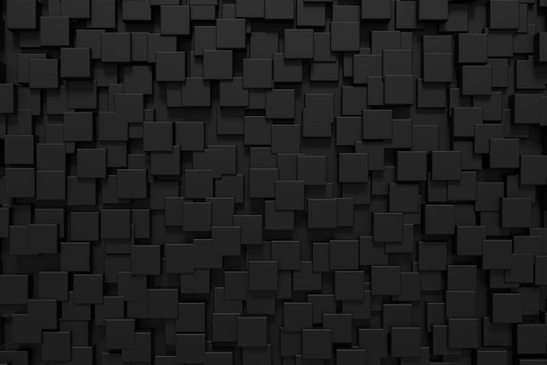 Modern tile wall. Darkness background design. 3D rendering. - Fotoğraf, Görsel