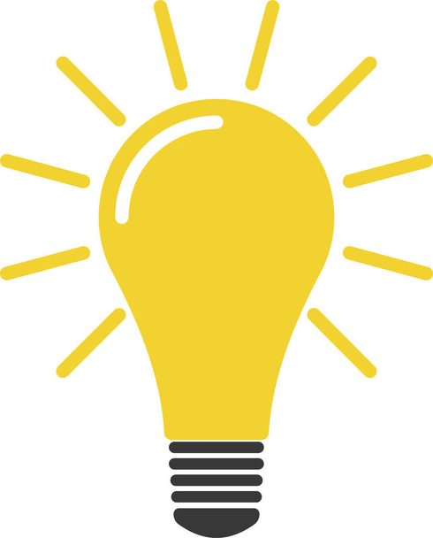 Light bulb radiating ideas creative analytical thinking information ideas - Vektör, Görsel