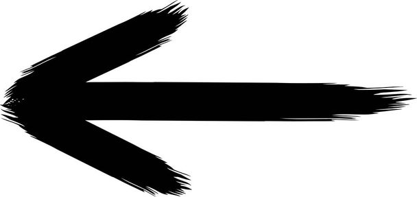 Flechas izquierda derecha mano dibujado estilo grunge cepillo áspero - Vector, imagen
