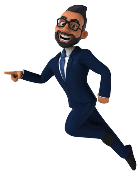 Fun 3D cartoon illustration of an indian businessman character  - Fotó, kép