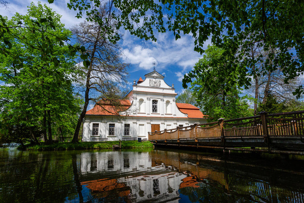 Church of St. John of Nepomuk on water in Zwierzyniec. Poland - Photo, image