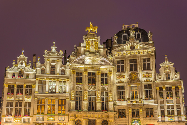 Guildhalls on Grand Place in Brussels, Belgium. - Photo, Image