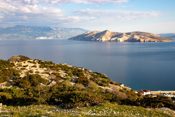 Baska Croatia, May 3, 2022. Beautiful landscape on the island of Krk. - Fotoğraf, Görsel