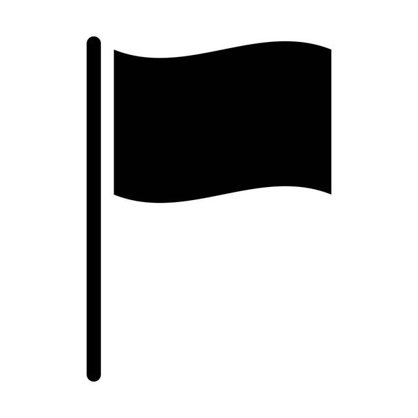 白地に隔離された旗ベクトルアイコン - ベクター画像