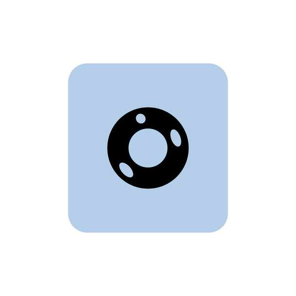 Icona vettoriale Lifebuoy isolata su sfondo blu - Vettoriali, immagini