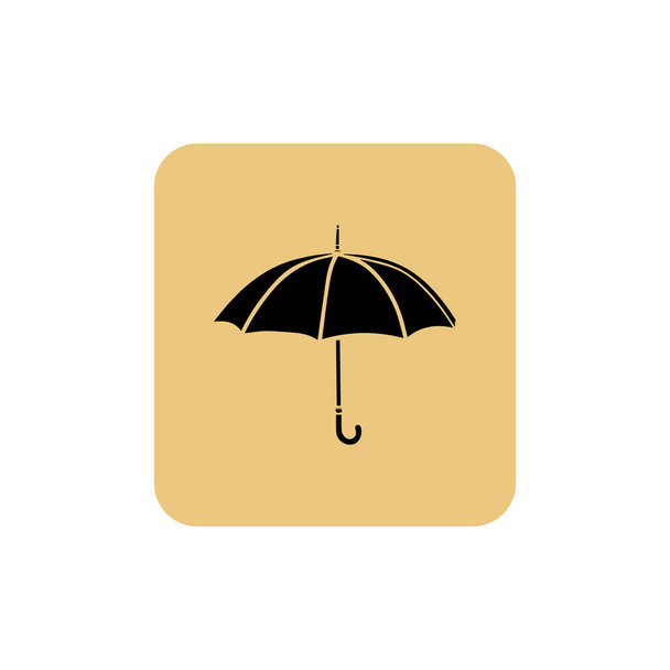 Vektor-Symbol des Regenschirms in braun isoliert Hintergrund. Icon für den Einsatz in Webseiten, für Design - Vektor, Bild