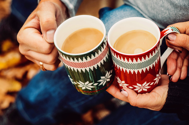 two hot cups of tea - Φωτογραφία, εικόνα