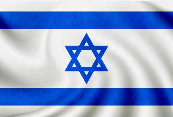 Ισραήλ Χώρα Εθνική σημαία εικονίδιο - Διάνυσμα, εικόνα