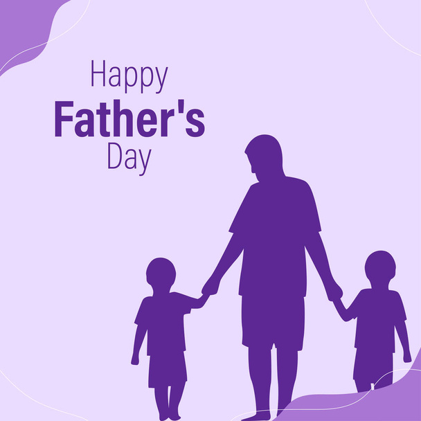 Vektor-Illustrationskonzept für Happy Fathers Day Gruß - Vektor, Bild