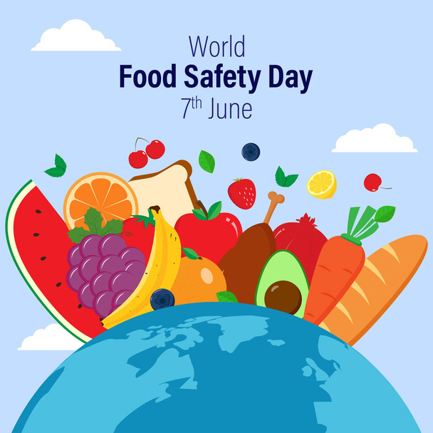 Vektor-Illustrationskonzept zum Welttag der Lebensmittelsicherheit - Vektor, Bild