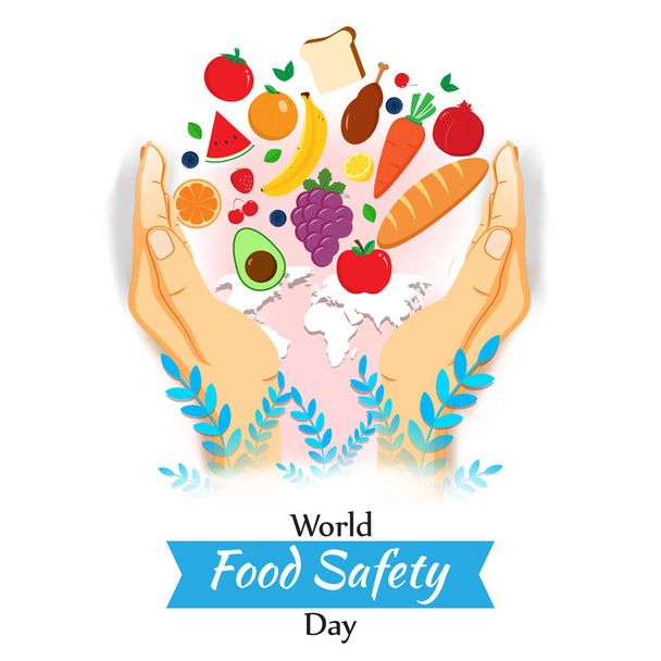 Векторна ілюстрація прапора Всесвітнього дня безпеки харчових продуктів - Вектор, зображення