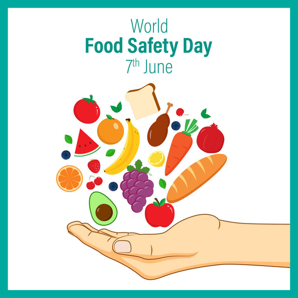Vector illustration concept of World Food Safety Day banner - Vector, Image